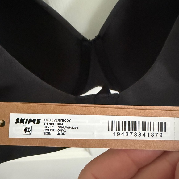 NWT SKIMS Fits Everybody Black Underwire T-Shirt Bra Size 38DD - Picture 4 of 7